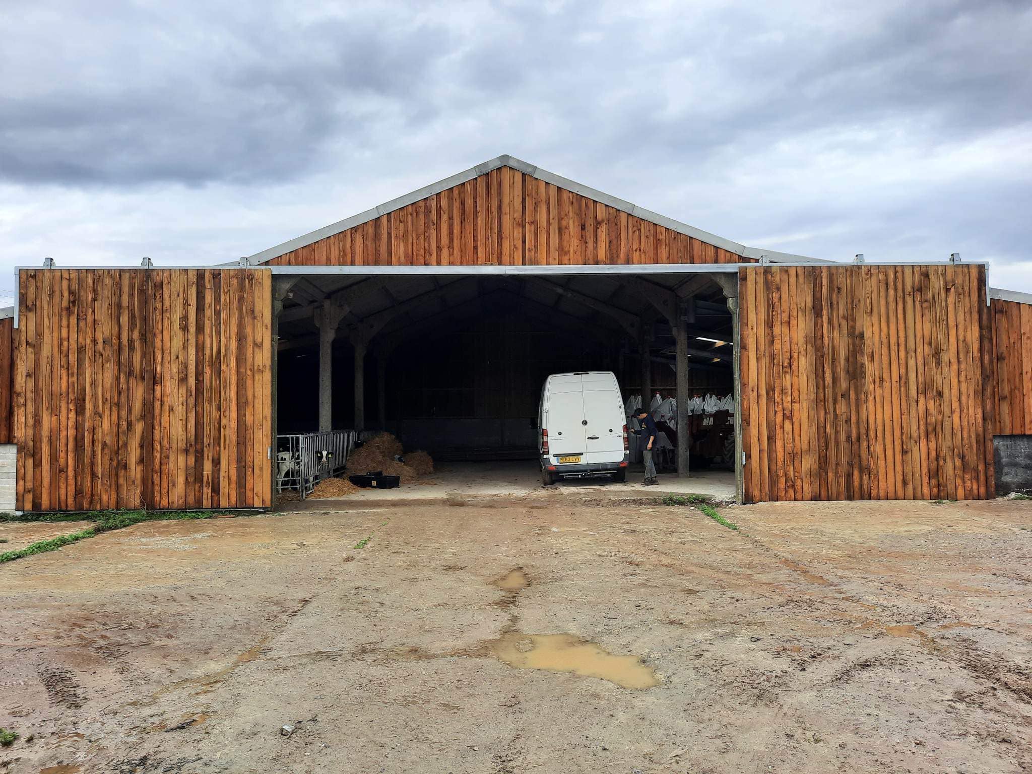 Completed Shed with doors designed by R Kenyon Steel & Fabrication